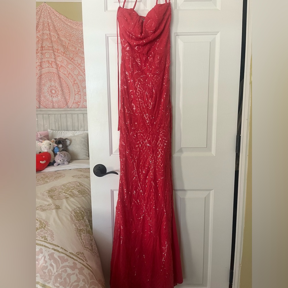 Pink Windsor Prom Dress with Slit